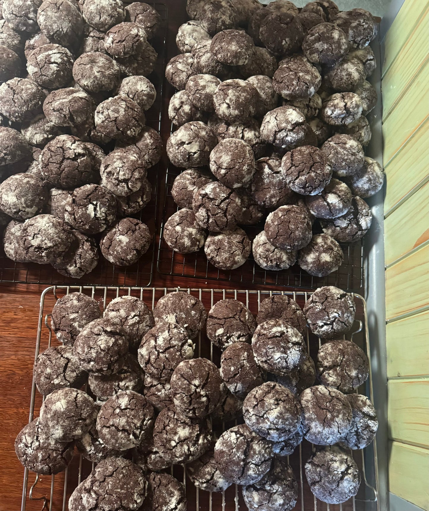 Chocolate Crinkle Sourdough Cookies